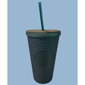 Starbucks 16 oz Cold Drinks Water Bottle Tumbler Matte Green Diamond Collector